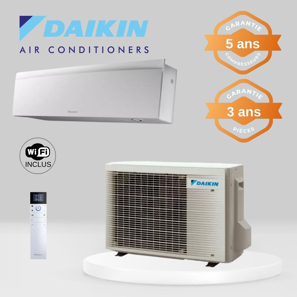 Climatiseur Daikin EMURA 3 FTXJ25AW + RXJ25A
