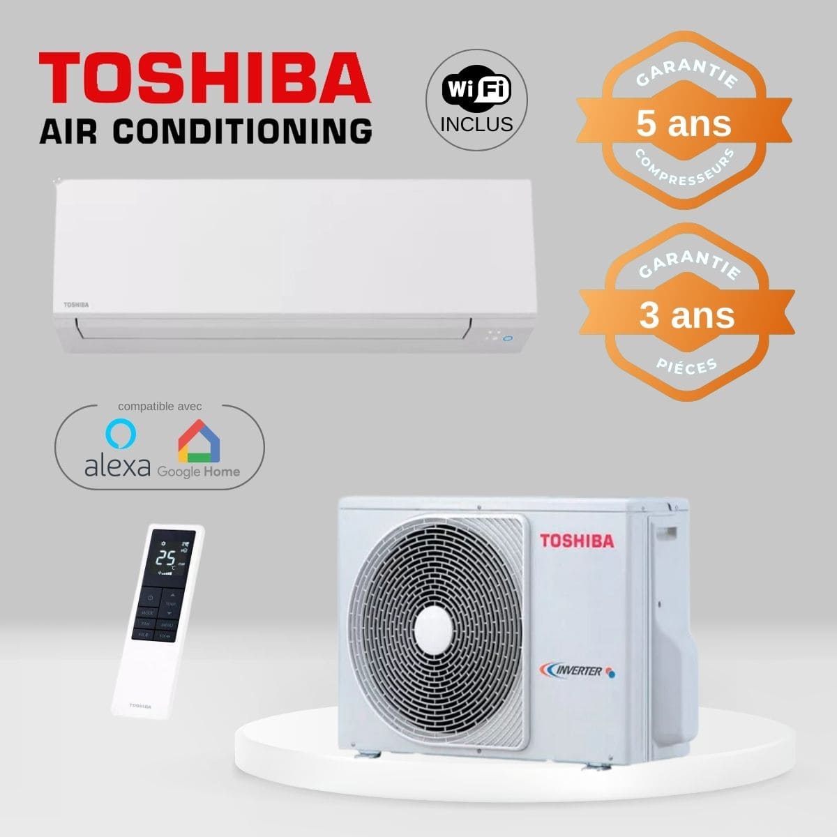Climatiseur Mural TOSHIBA SHORAI 10 + RAS-10J2AVSG-E
