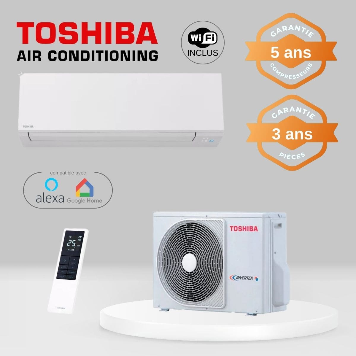 Climatiseur Mural TOSHIBA SHORAI 24 + RAS-24J2AVSG-E