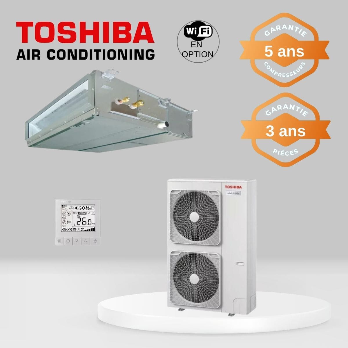 Climatiseur Toshiba Gainable RAV-RM1601BTP-E