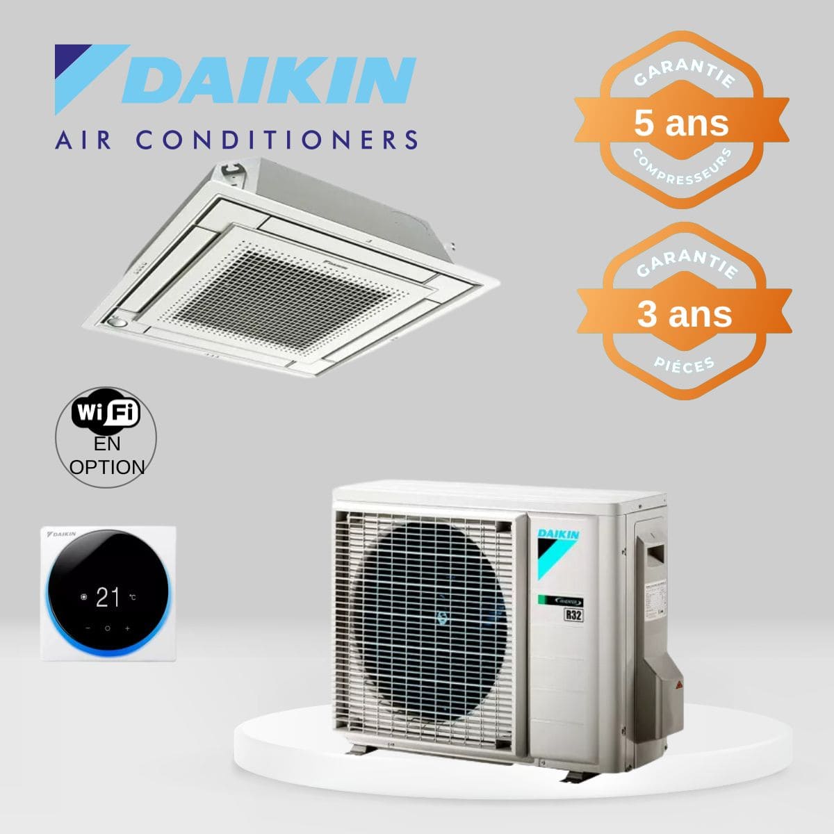 Climatiseur cassette Daikin FFA25A + RXM25R