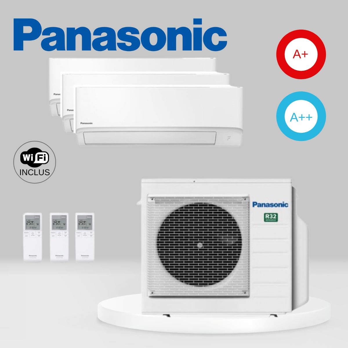 Air Conditionné Multi Split Panasonic CU-3Z68TBE + 2 x CS-TZ35ZKEW + CS-TZ25ZKEW