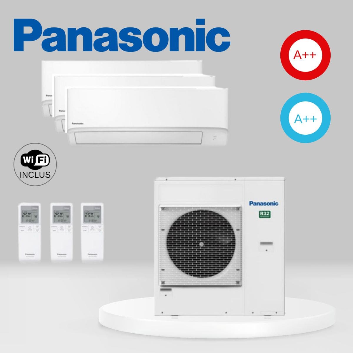 Air Conditionné Multi Split Panasonic CU-4Z80TBE + 2 x CS-TZ25ZKEW + CS-TZ50ZKEW
