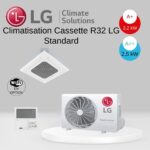 Climatisation Cassette R32 LG Standard CT09F.NR0 / UUA1.ULO avec télécommande infrarouge- 2.5 kw