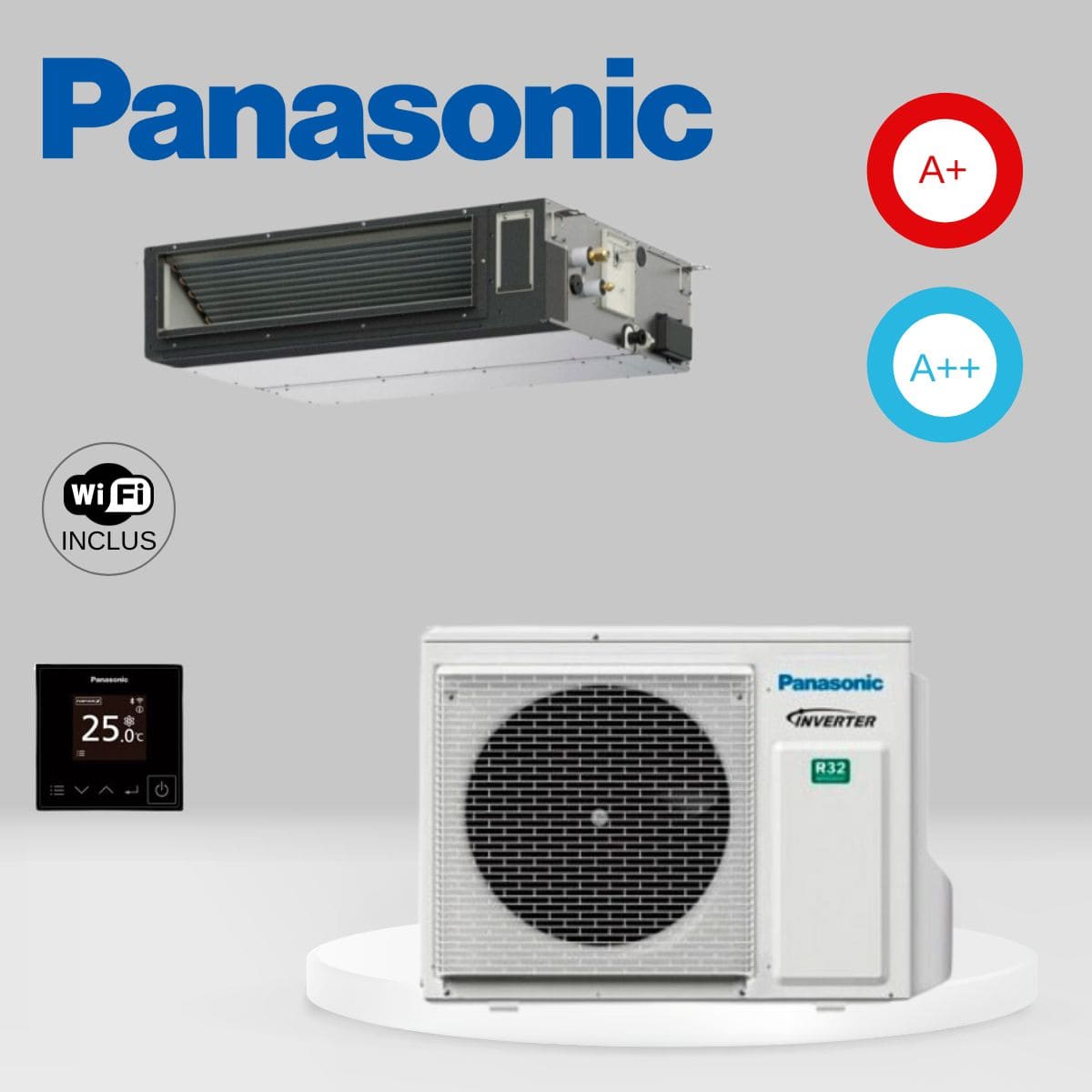 Climatiseur gainable Panasonic PACi NX Standard S-6071PF3E + U-60PZ3E5A